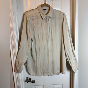 Old Money Massimo Dutti Lds. Metro Shirt Long Sleeve Shell Buttons Office Style
